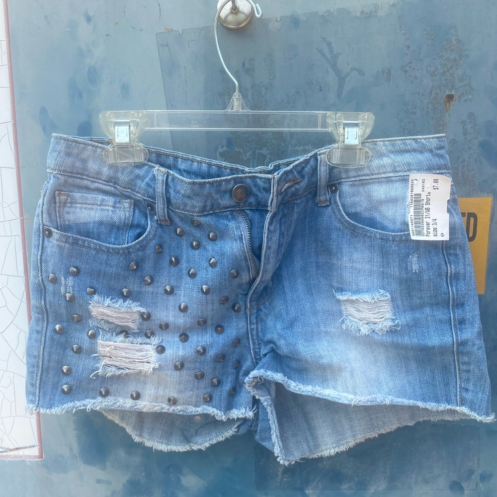 Cute studded shorts.